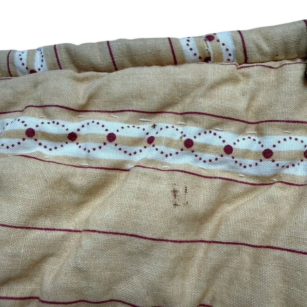 Restoration Hardware Quilted Pillow Sham Yellow Paisley Standard Pillowcase RefC